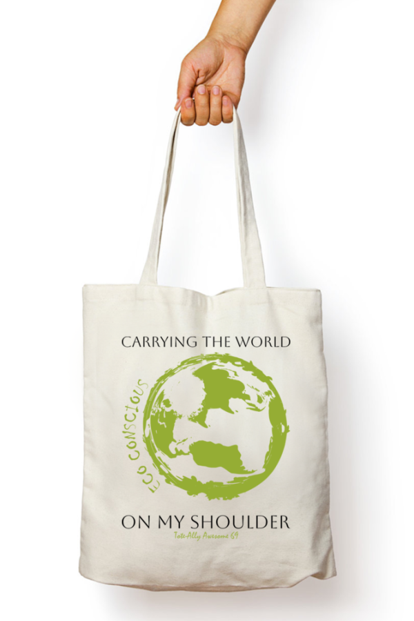 Tote-Ally Awesome 69 Zippered Tote Bag – Eco-Conscious – White