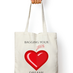 Tote-Ally Awesome 69 Zippered Tote Bag – Bagging Your Dreams – White