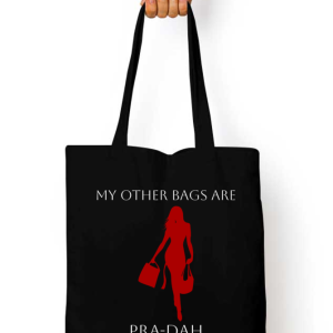 Tote-Ally Awesome 69 Zippered Tote Bag – Pra-Dah – Black