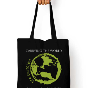 Tote-Ally Awesome 69 Zippered Tote Bag – Eco-Conscious – Black
