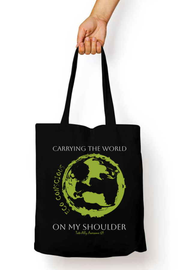 Tote-Ally Awesome 69 Zippered Tote Bag – Eco-Conscious – Black
