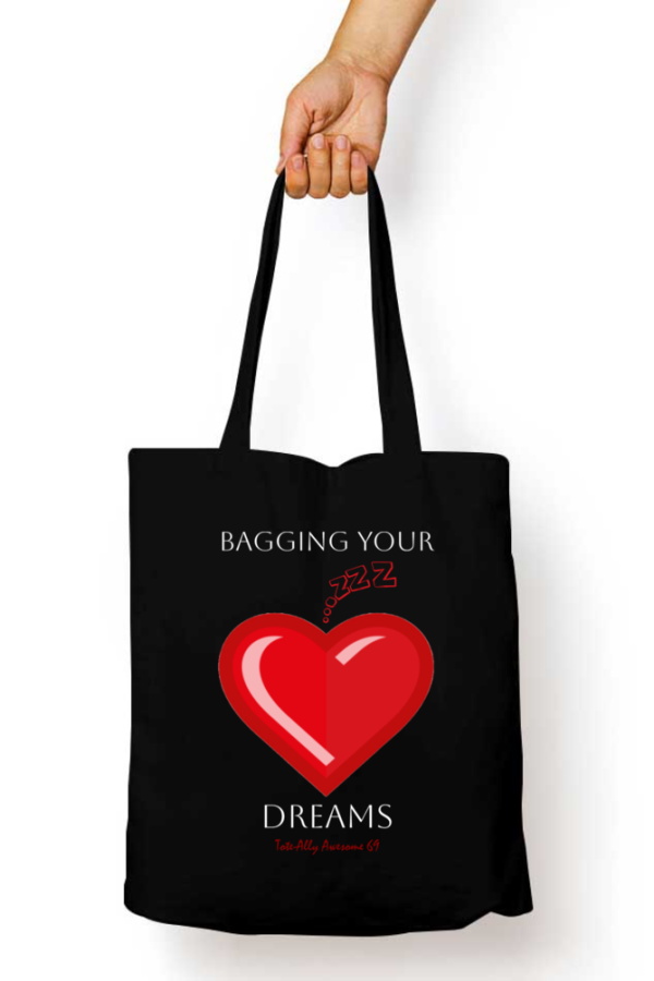 Tote-Ally Awesome 69 Zippered Tote Bag – Bagging Your Dreams – Black