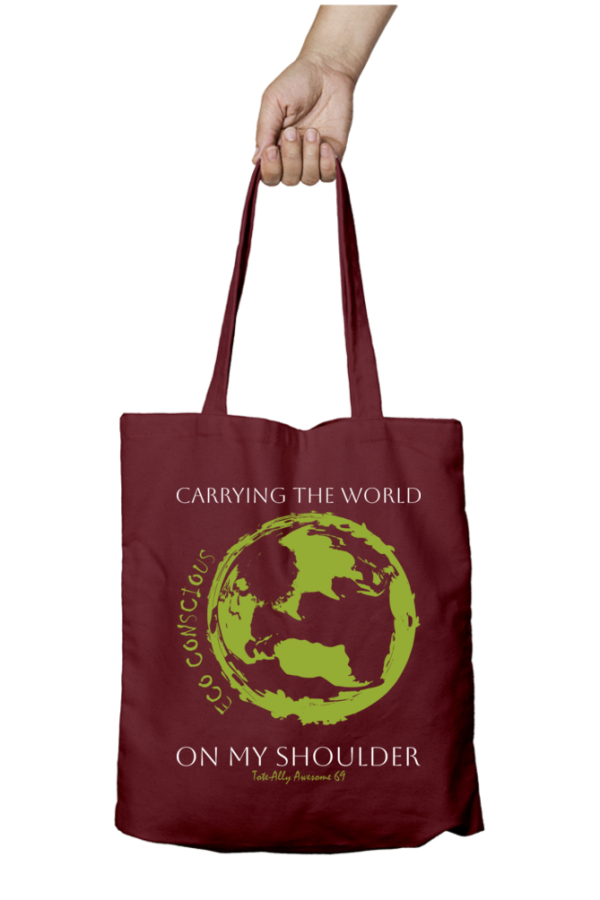 Tote-Ally Awesome 69 Zippered Tote Bag – Eco-Conscious – Maroon