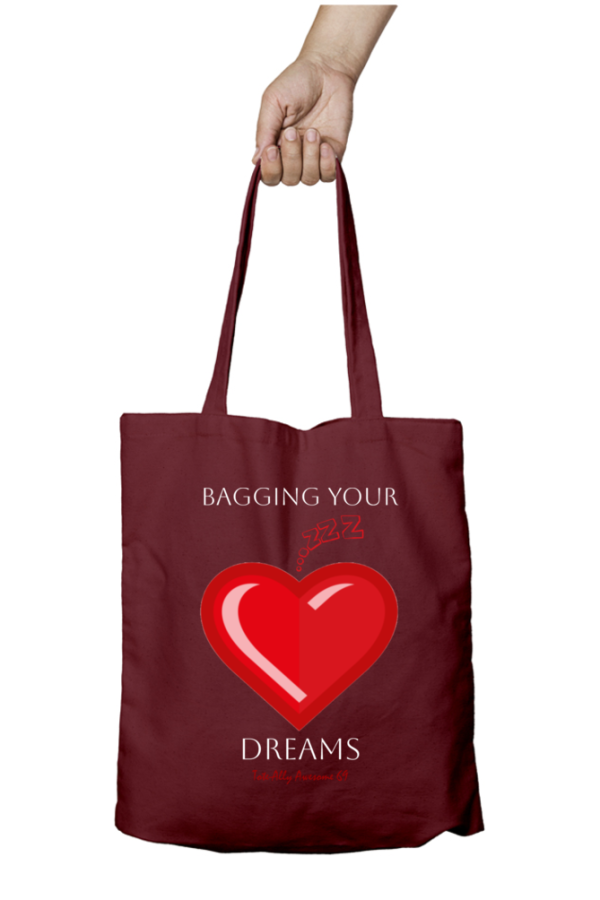 Tote-Ally Awesome 69 Zippered Tote Bag – Bagging Your Dreams - Maroon