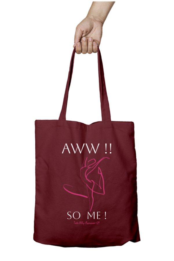 Tote-Ally Awesome 69 Zippered Tote Bag – Aww So Me – Maroon