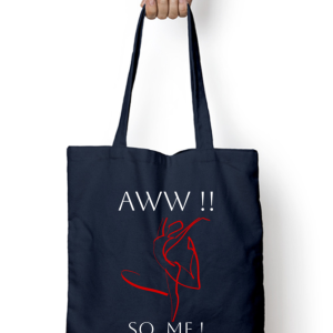 Tote-Ally Awesome 69 Zippered Tote Bag – Aww So Me – Navy Blue