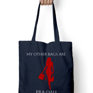 Tote-Ally Awesome 69 Zippered Tote Bag – Pra-Dah – Navy Blue