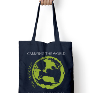 Tote-Ally Awesome 69 Zippered Tote Bag – Eco-Conscious – Navy Blue
