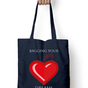 Tote-Ally Awesome 69 Zippered Tote Bag – Bagging Your Dreams – Navy Blue