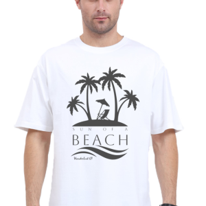 Street Style 69 – Sun Of A Beach – Unisex Oversized T-Shirt – White