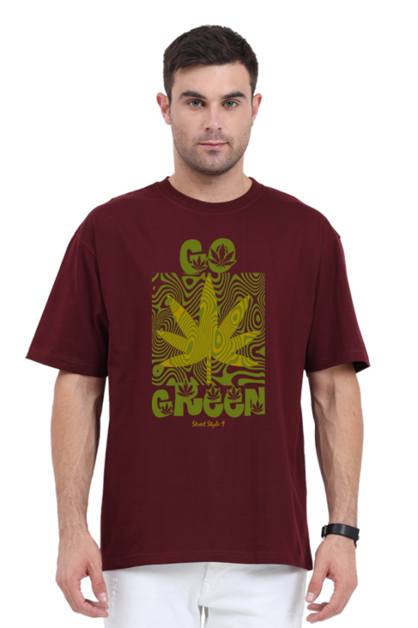 Street Style 69 – Go Green – Unisex Oversized T-Shirt - Image 3