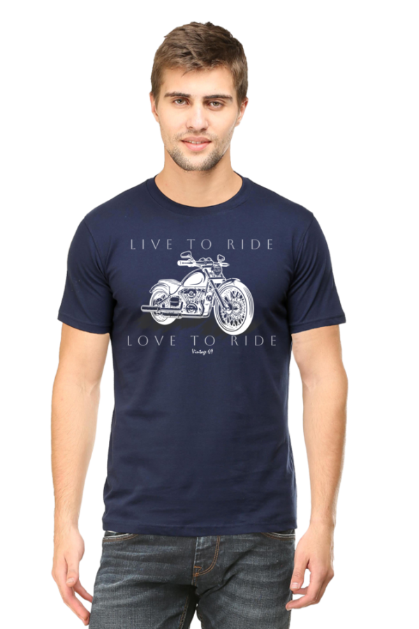 Round Neck T-Shirt - Vintage 69 – Live To Ride - Image 5