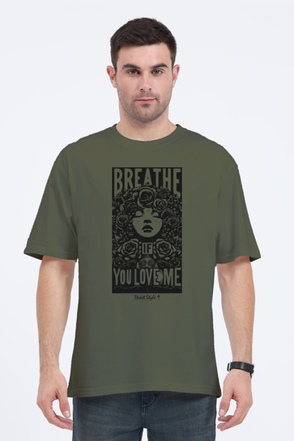 Street Style 69 – Breathe – Unisex Oversized T-Shirt - Image 3