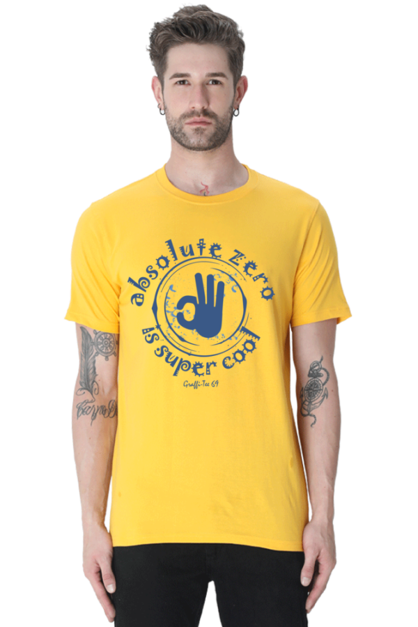 Round Neck T-Shirt - Absolute Zero Is Super Cool - Image 7