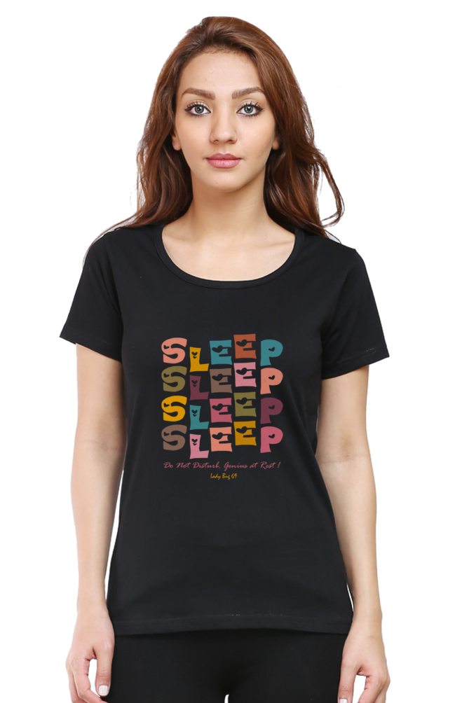 Women’s Round Neck T-Shirt - Genius At Rest - Image 7