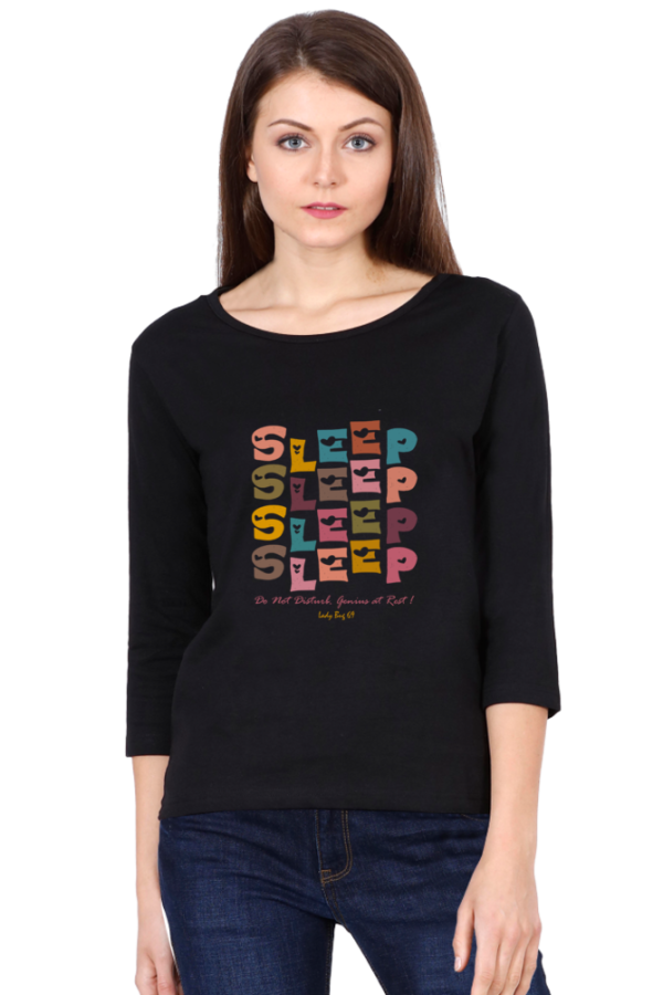 3/4 Sleeve T-Shirt - Sleep. Genius At Rest - Image 5