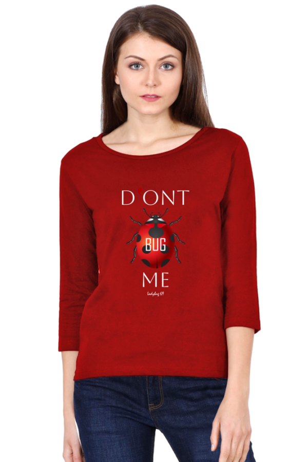3/4 Sleeve T-Shirt - Don't Bug Me - Red