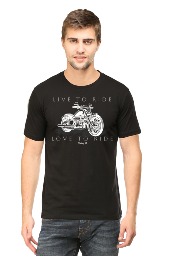 Round Neck T-Shirt - Vintage 69 – Live To Ride - Image 6