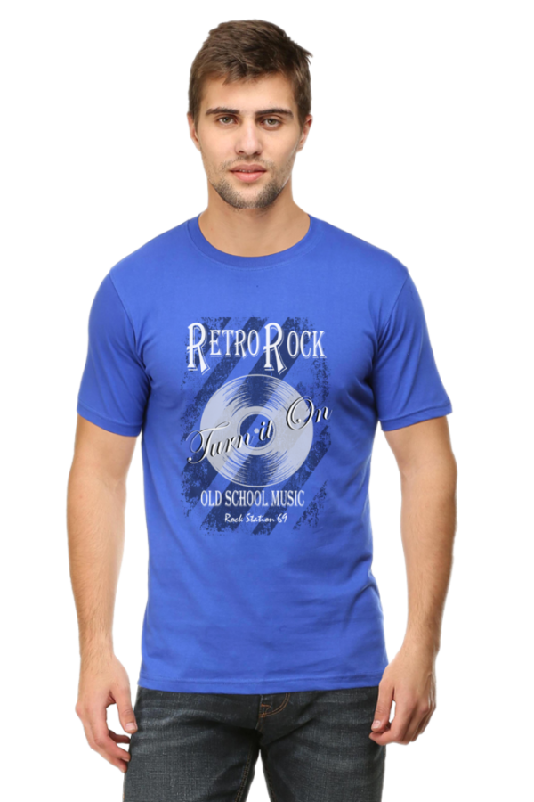 Round Neck T-Shirt - Rock Station 69 - Retro Rock
