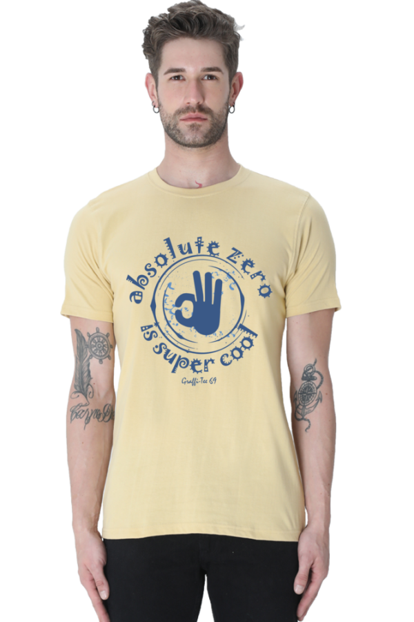 Round Neck T-Shirt - Absolute Zero Is Super Cool - Image 5