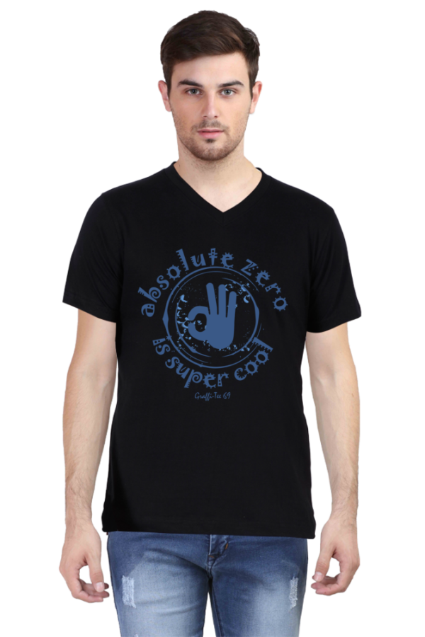 Graffi-Tee 69 - Absolute Zero - V-Neck T-Shirt - Image 4