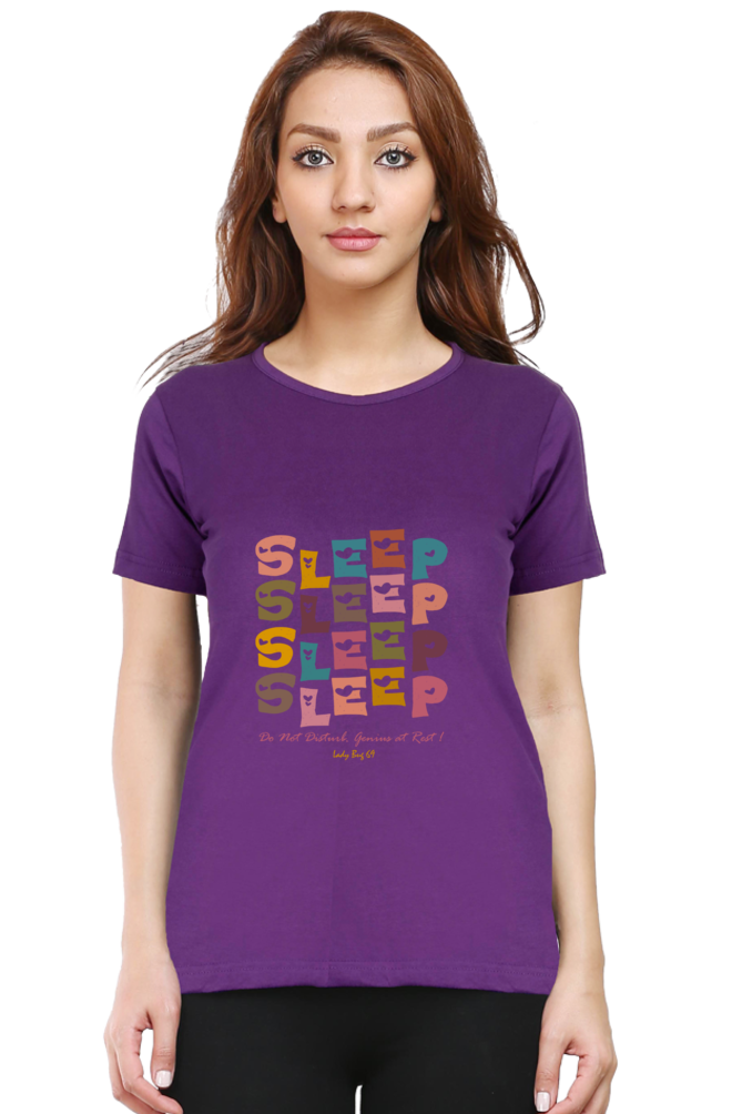 Women’s Round Neck T-Shirt - Genius At Rest - Image 2