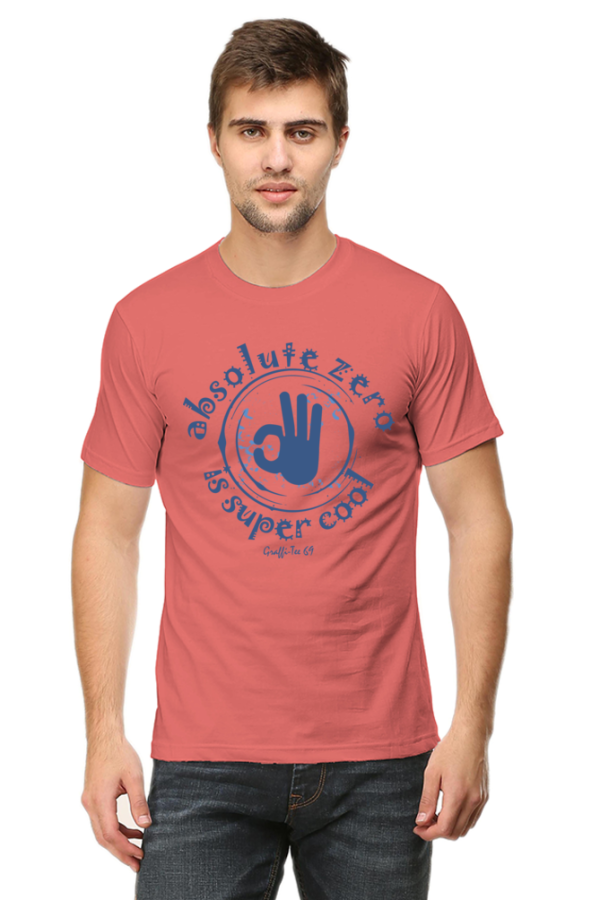 Round Neck T-Shirt - Absolute Zero Is Super Cool - Image 4