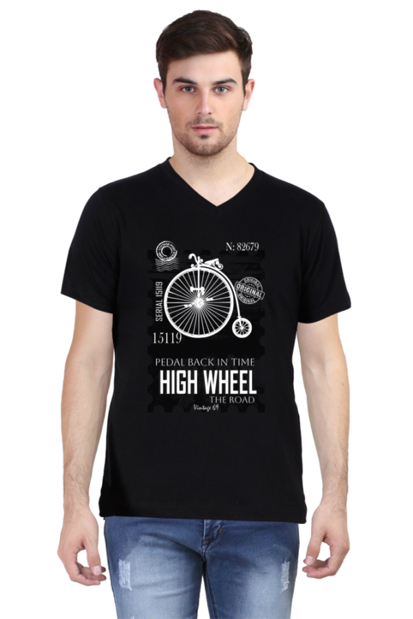 Vintage 69 – High Wheel – V Neck T-Shirt - Image 2