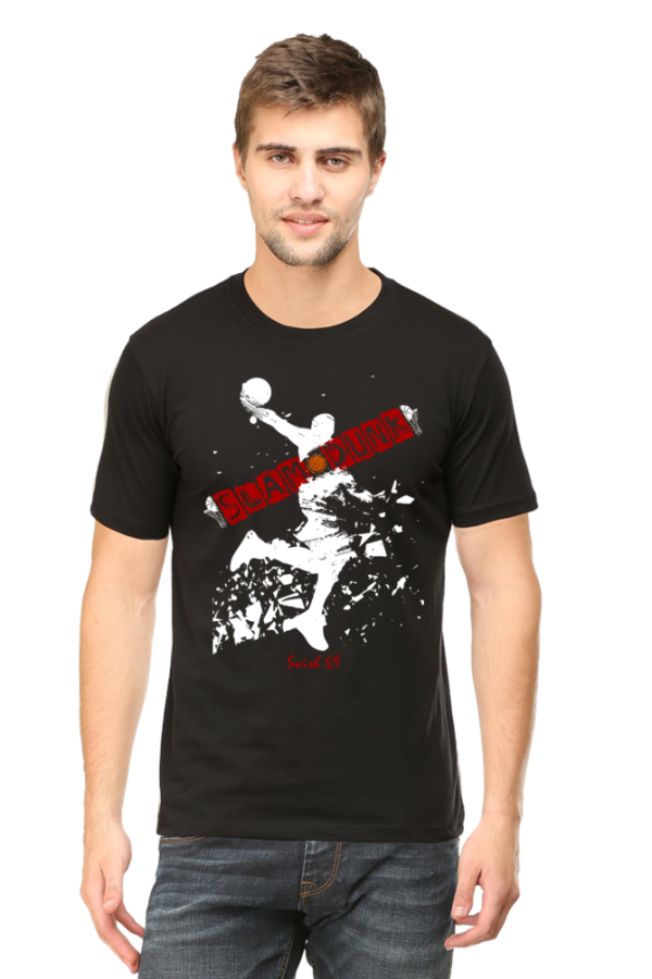Round Neck T-Shirt - Slam Dunk - Black