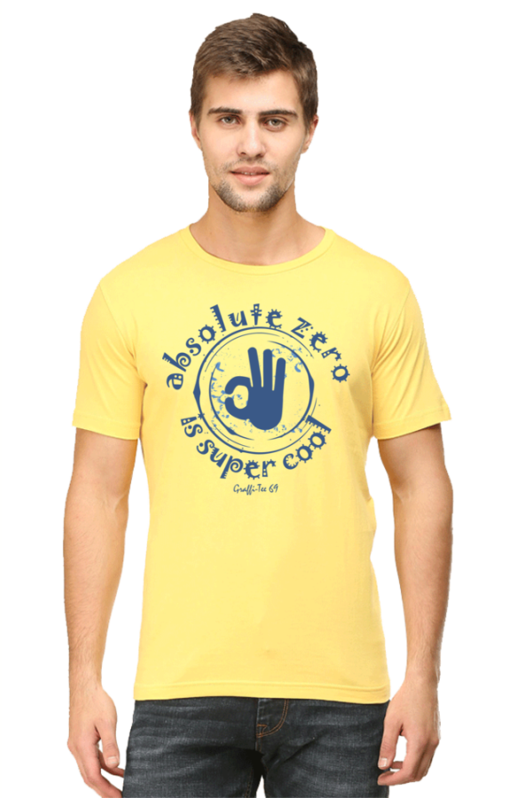 Round Neck T-Shirt - Absolute Zero Is Super Cool - Image 9