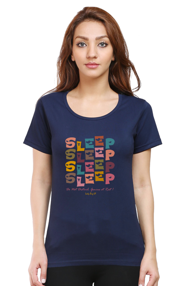 Women’s Round Neck T-Shirt - Genius At Rest - Image 6