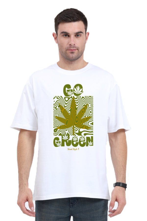 Street Style 69 – Go Green – Unisex Oversized T-Shirt - Image 8