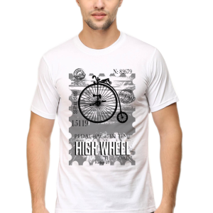 Round Neck T-Shirt - High Wheel - White
