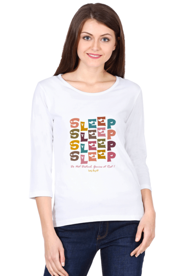 3/4 Sleeve T-Shirt - Sleep. Genius At Rest - Image 6
