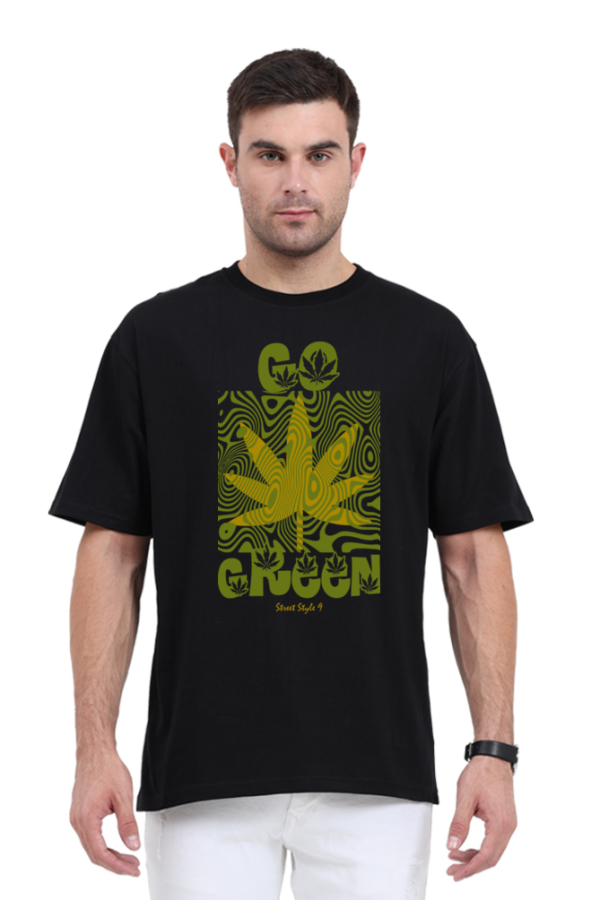 Street Style 69 – Go Green – Unisex Oversized T-Shirt - Image 7