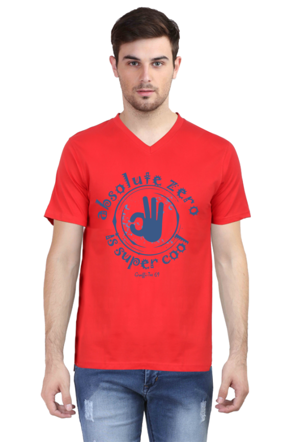 Graffi-Tee 69 - Absolute Zero - V-Neck T-Shirt - Image 6