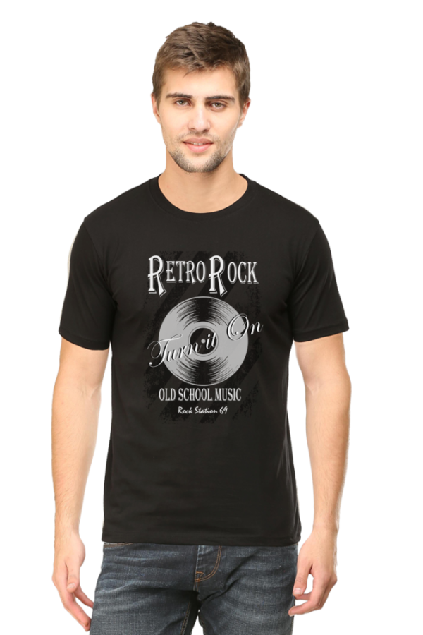 Round Neck T-Shirt - Rock Station 69 - Retro Rock - Image 3