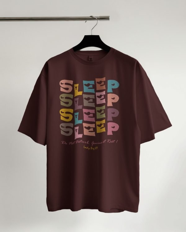 Ladybug 69 – Sleep – Unisex Oversized T-Shirt - Image 5