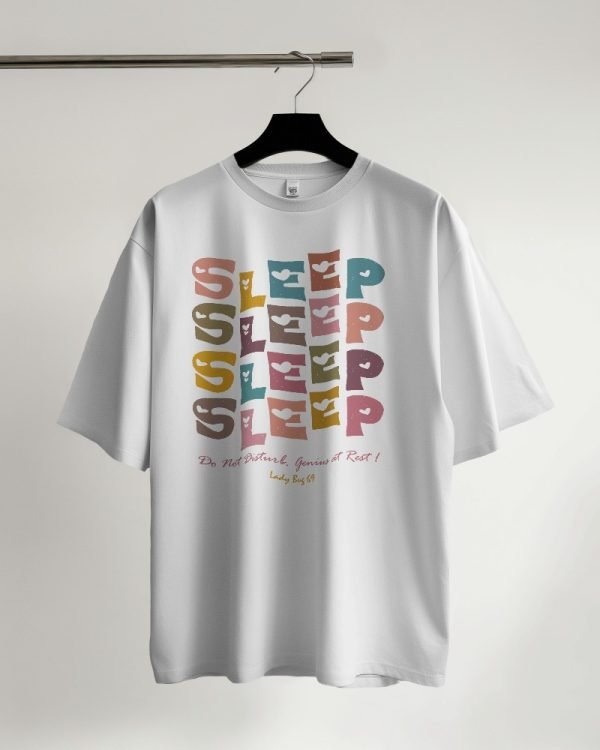 Ladybug 69 – Sleep – Unisex Oversized T-Shirt - Image 2