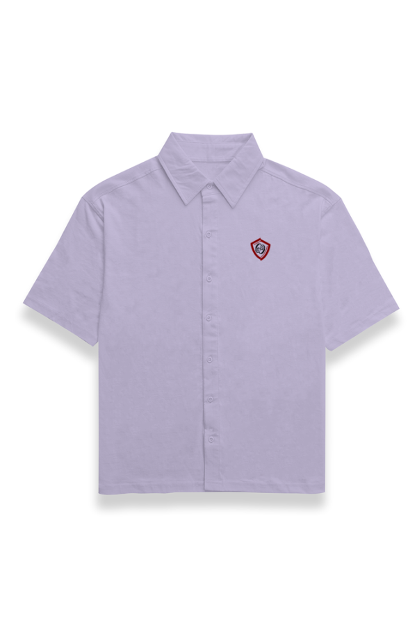 Street Style 69 - Motif - Men's Oversized Shirt - White | Lavender | Light Pink | Baby Blue - Image 3