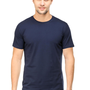 Round Neck T-Shirt - Plain - Navy Blue