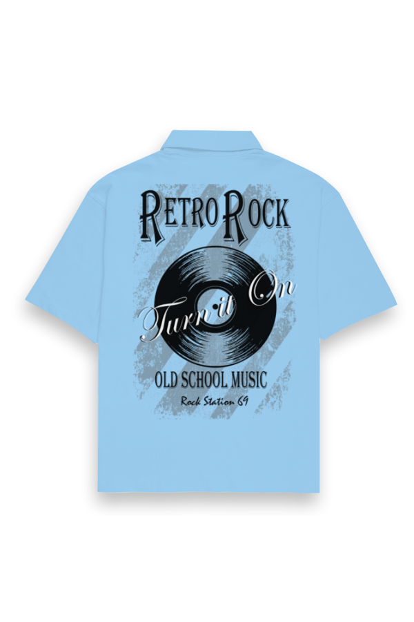 Street Style 69 - Retro Rock - Men's Oversized Shirt - White | Lavender | Light Pink | Baby Blue - Image 7
