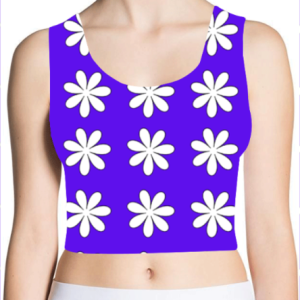 Flair 69 – Wildflower – AOP Crop Tank – Violet