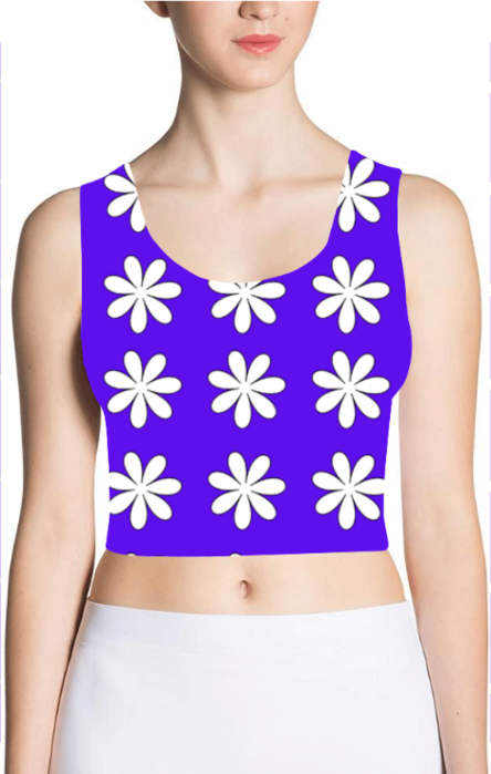 Flair 69 – Wildflower – AOP Crop Tank – Violet