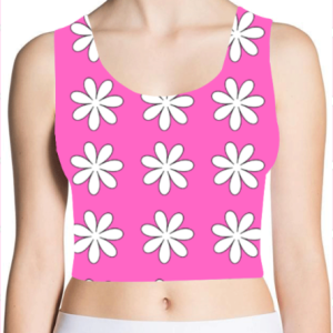 Flair 69 – Wildflower – AOP Crop Tank – Pink