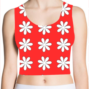 Flair 69 – Wildflower – AOP Crop Tank – Red