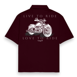 Street Style 69 - Live To Ride - Men's Oversized Shirt - Black | Navy | Maroon