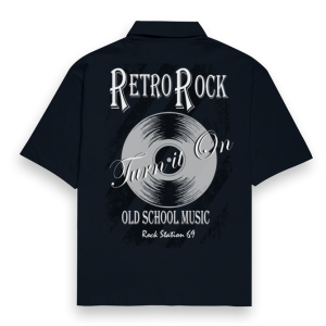 Street Style 69 - Retro Rock - Men's Oversized Shirt - Black | Navy | Maroon