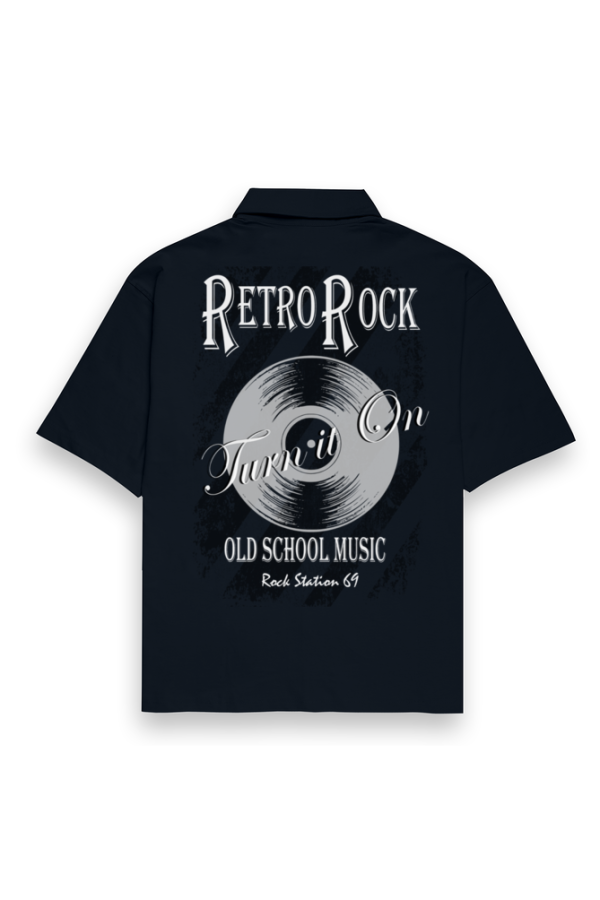 Street Style 69 - Retro Rock - Men's Oversized Shirt - Black | Navy | Maroon