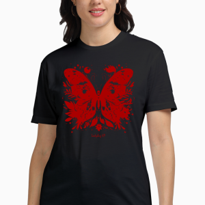 Ladybug 69 - Butterfly - Women's Round Neck Supima Cotton T-Shirt